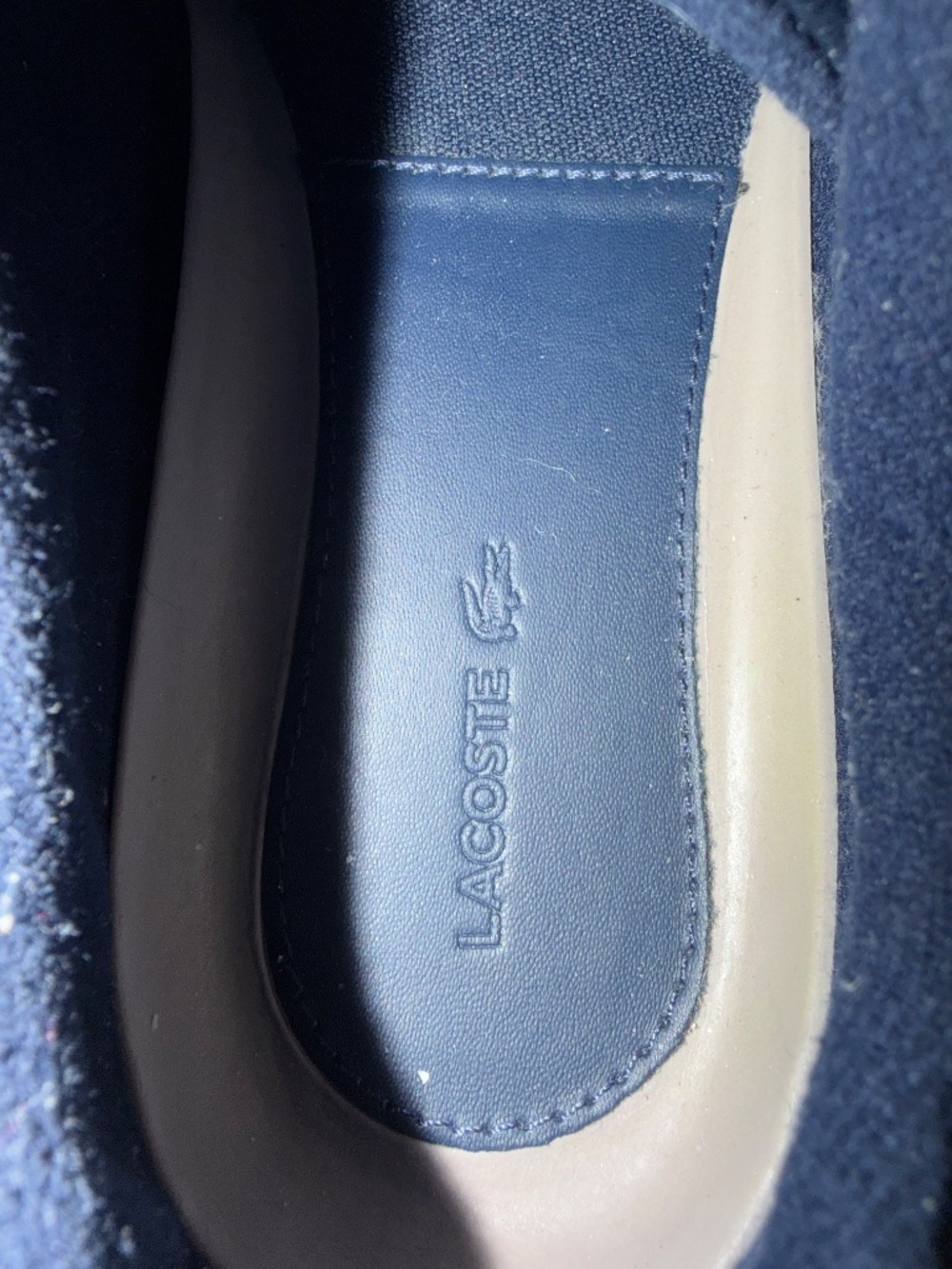 Lacoste navy leather runners - Picture 5 of 7